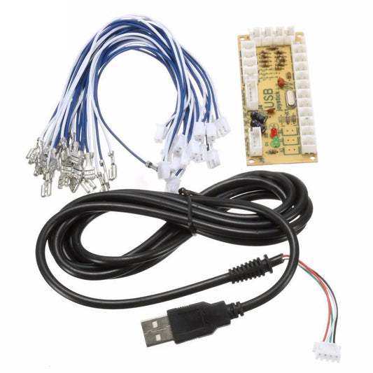 Zero Delay Arcade USB  Encoder PC to Joystick  4.8mm Wire Cables