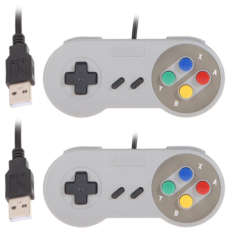 2pcs SNES USB Game Controller Gamepad for PC Raspberry Pi US Stock RetroArcadeCrafts