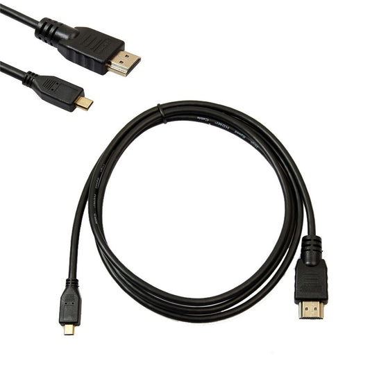 Black Micro HDMI To HDMI Cable 6FT 1.8M 4K for Raspberry Pi 4 Model B US RetroArcadeCrafts