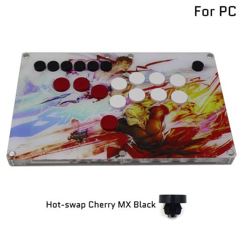 B1-PC Ultra-Thin All Buttons Game Controller For PC USB Hot-Swap Cherry MX Artwork RetroArcadeCrafts