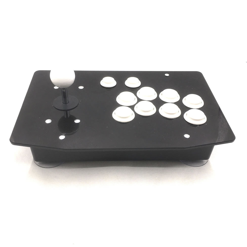 RAC-J500S-10 10 Buttons Arcade Joystick USB Wired Black Acrylic Panel For PC RetroArcadeCrafts